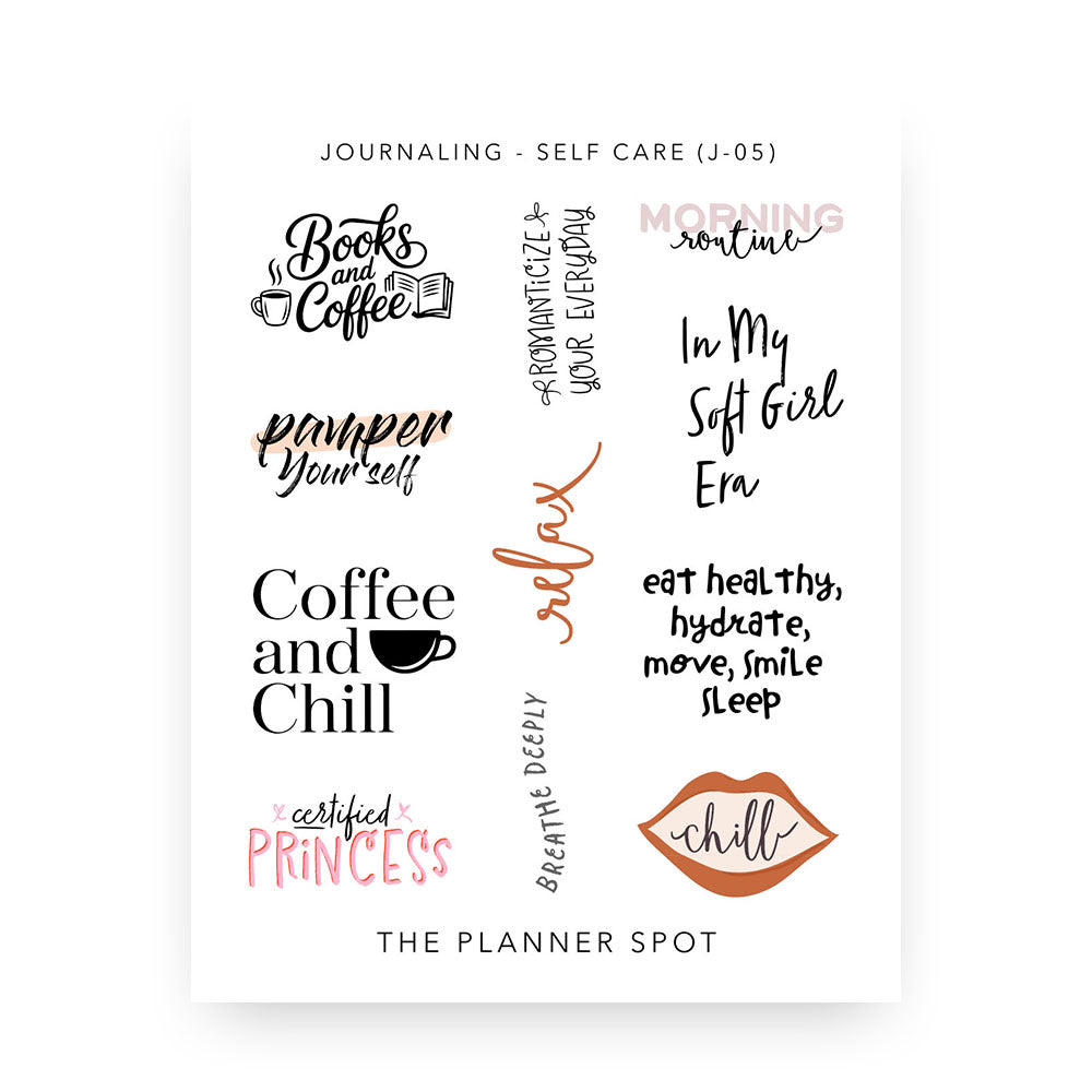 Journaling Stickers - Self Care – the planner spot