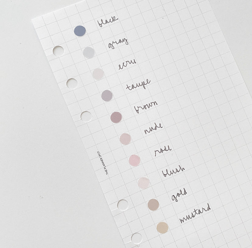Circle Bullet Journal Stickers, Planner Dot Stickers