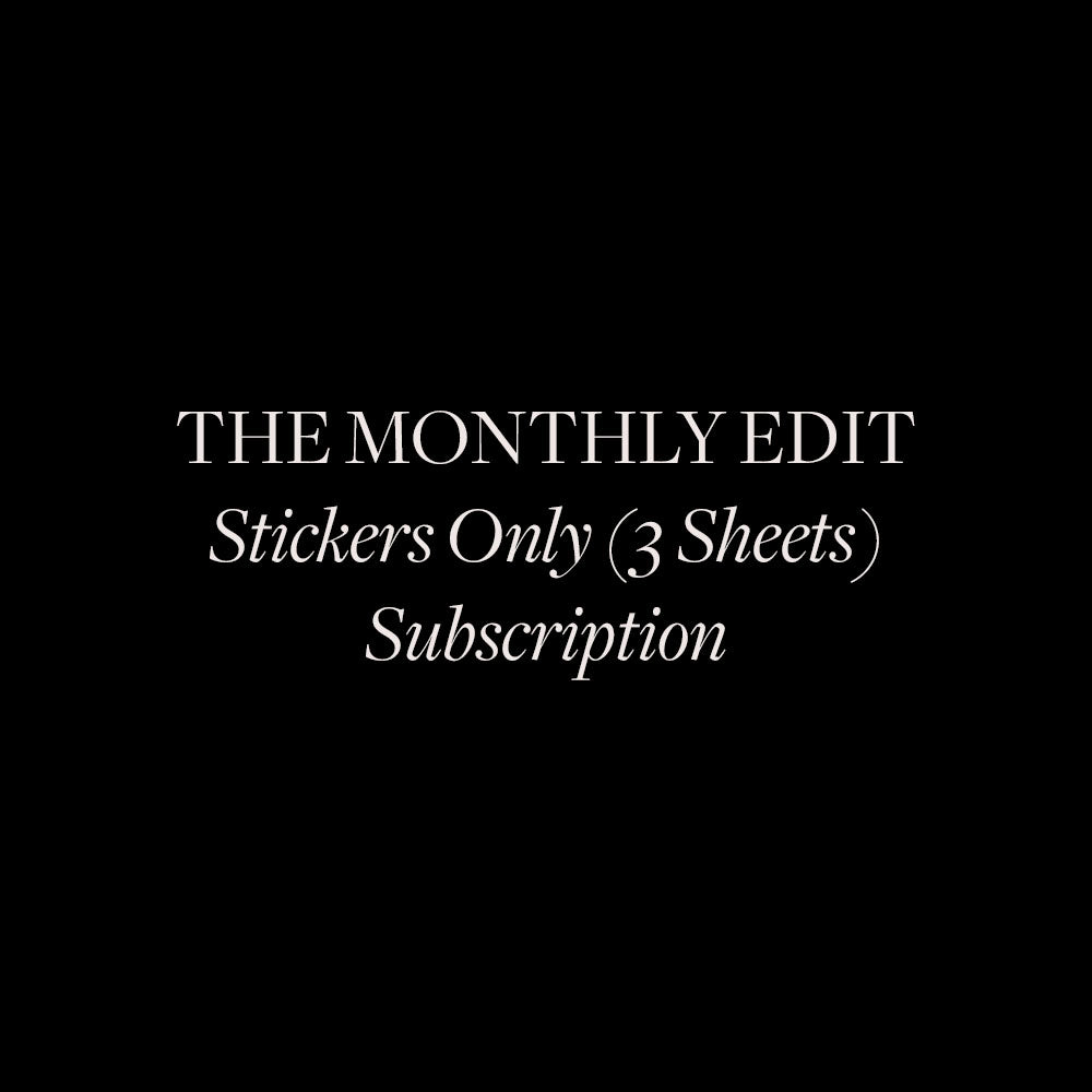 The Monthly Edit - Stickers Only Subscription (3 Sheets) – the planner spot