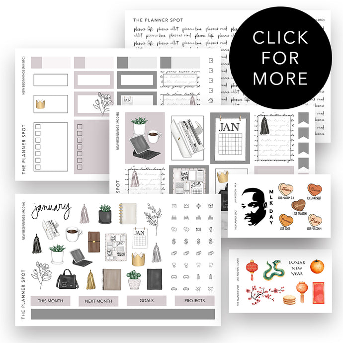 Monthly Sticker Kit - January 2025