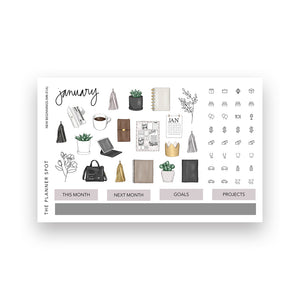 Monthly Sticker Kit - January 2025