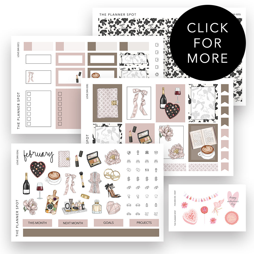 Monthly Sticker Kit - February 2025