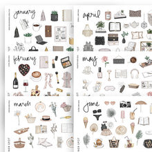 Load image into Gallery viewer, 2025 Monthly Sticker Kit Bundles