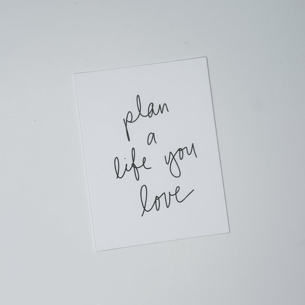 Planner Card - Plan a Life You Love