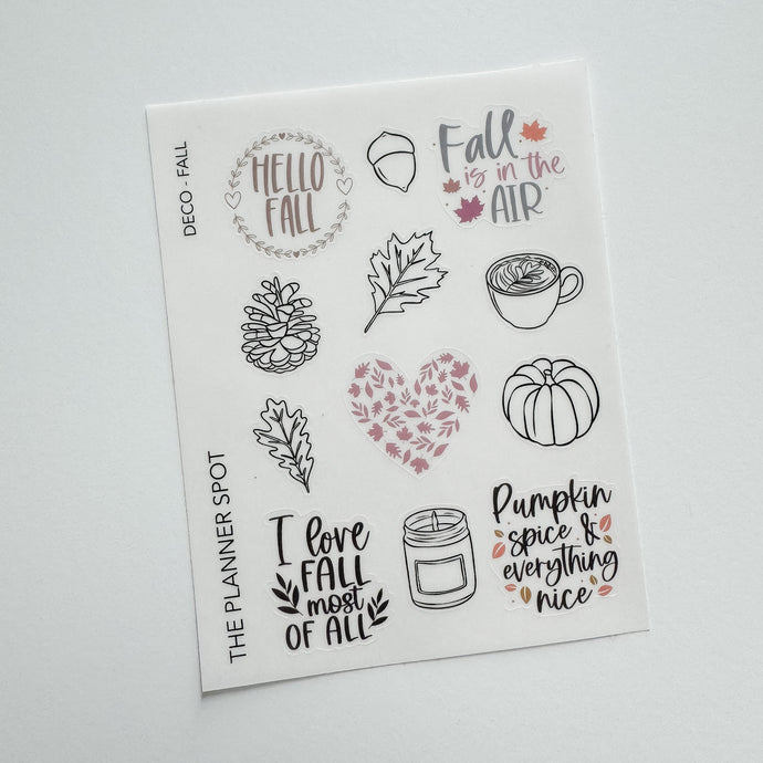 Decorative Planner Stickers - Hello Fall