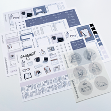 Load image into Gallery viewer, Planner Sticker Kit - August &quot;Planner Nerd&quot;
