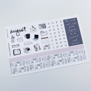 Planner Sticker Kit - August "Planner Nerd"