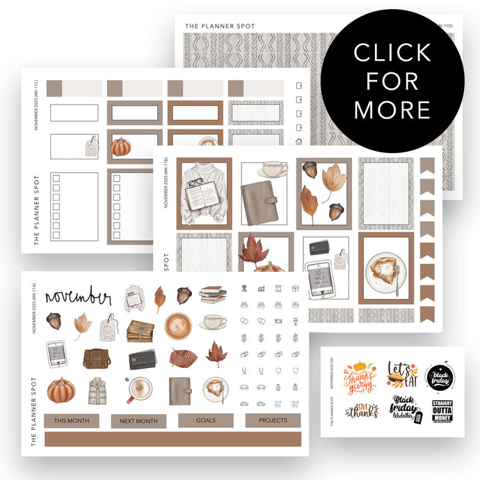 Monthly Sticker Kit - November 2025