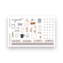 Load image into Gallery viewer, Monthly Sticker Kit - August "Stationery Lover"