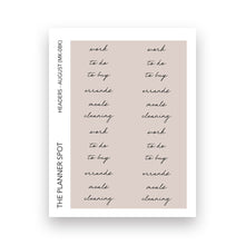Load image into Gallery viewer, Monthly Sticker Kit - August "Stationery Lover"