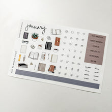 Load image into Gallery viewer, Sticker Kit - January &quot;Planner Line Up&quot;