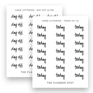 Hand Lettering Stickers - Headers