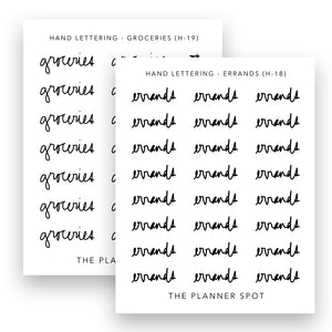 Hand Lettering Stickers - Headers