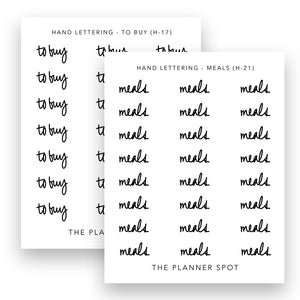 Hand Lettering Stickers - Headers