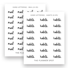 Load image into Gallery viewer, Hand Lettering Stickers - Headers