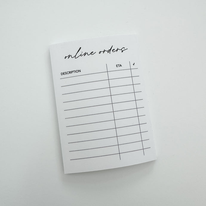 Sticky Notes - Online Orders