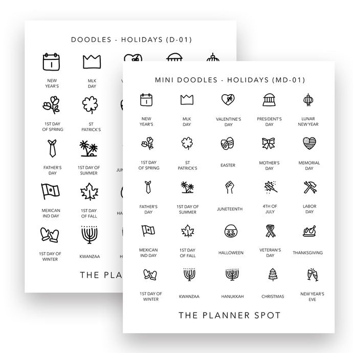 Doodle Stickers -Holidays