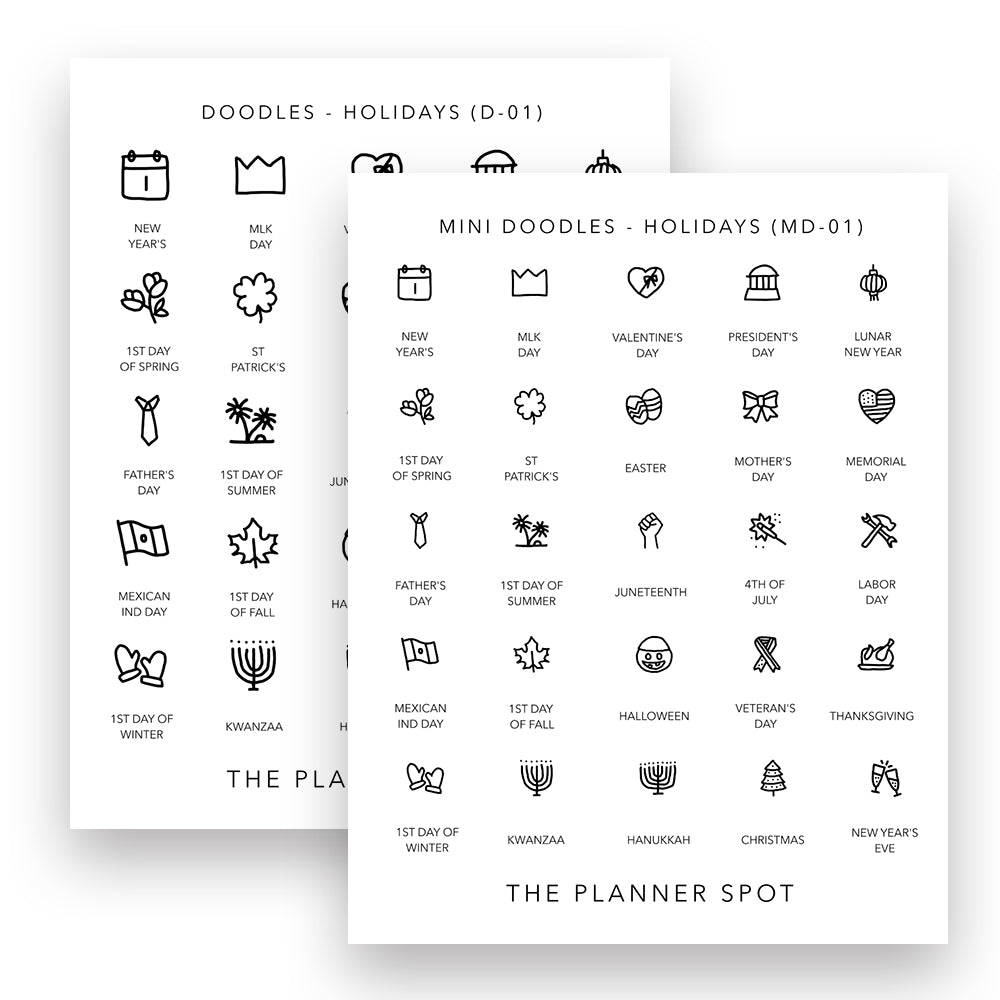 Doodle Stickers -Holidays