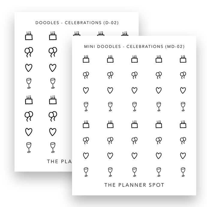 Doodle Stickers - Celebrations