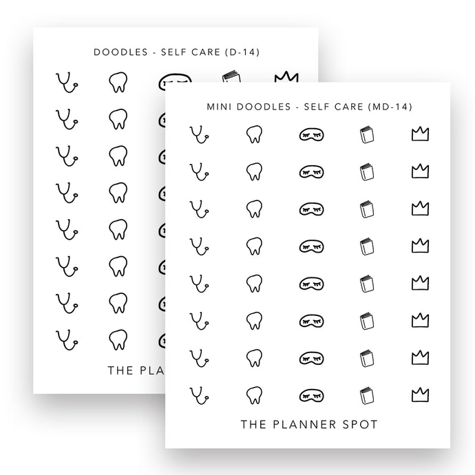 Doodle Stickers - Self Care