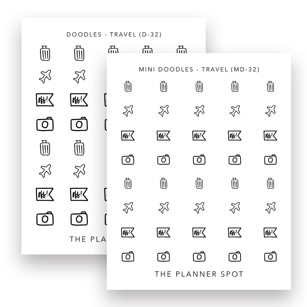 Doodle Stickers - Travel