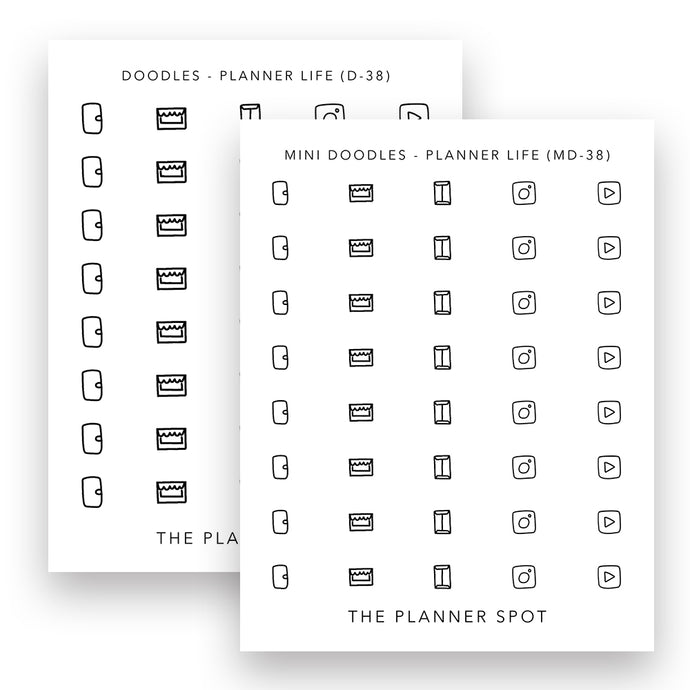 Doodle Stickers - Planner Life