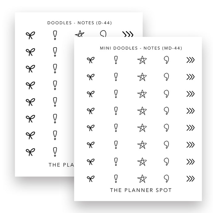 Doodle Stickers - NOTES