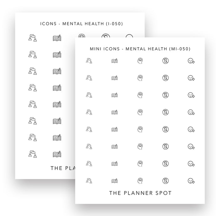 Icon Stickers - Mental Health