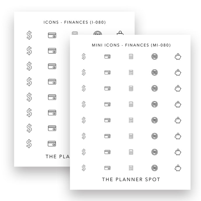 Icon Stickers - Finances