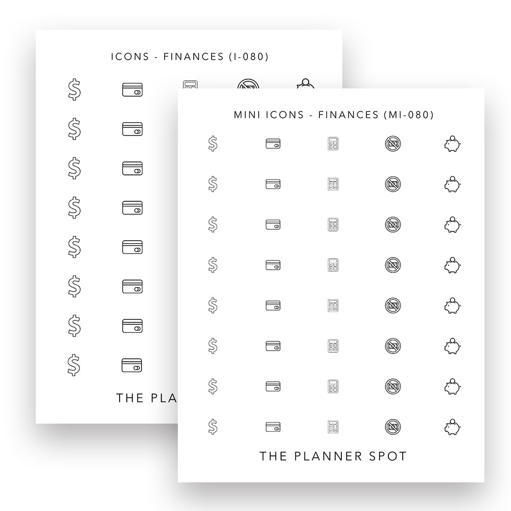 Icon Stickers - Finances