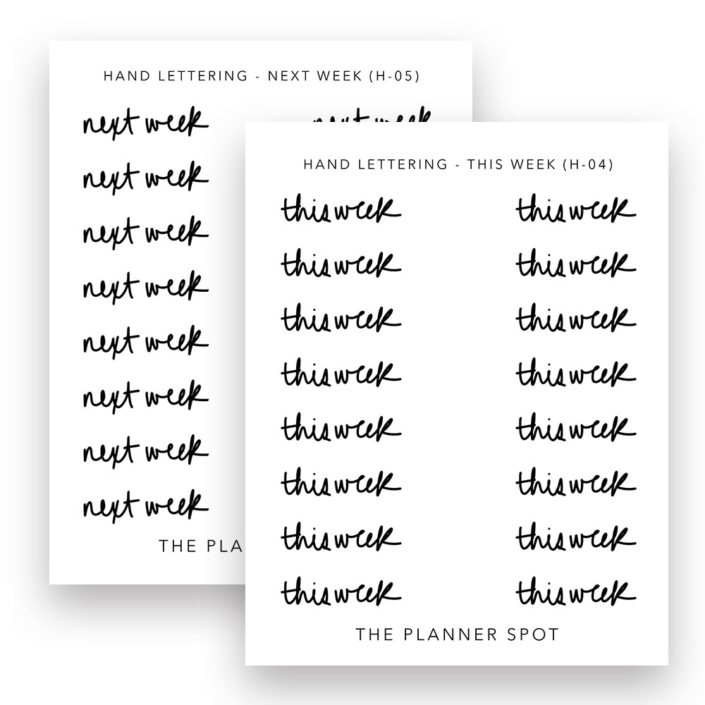 Hand Lettering Stickers - Headers – the planner spot