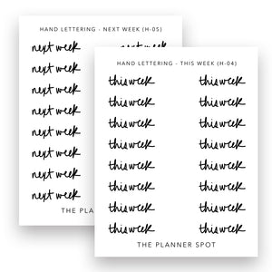 Hand Lettering Stickers - Headers