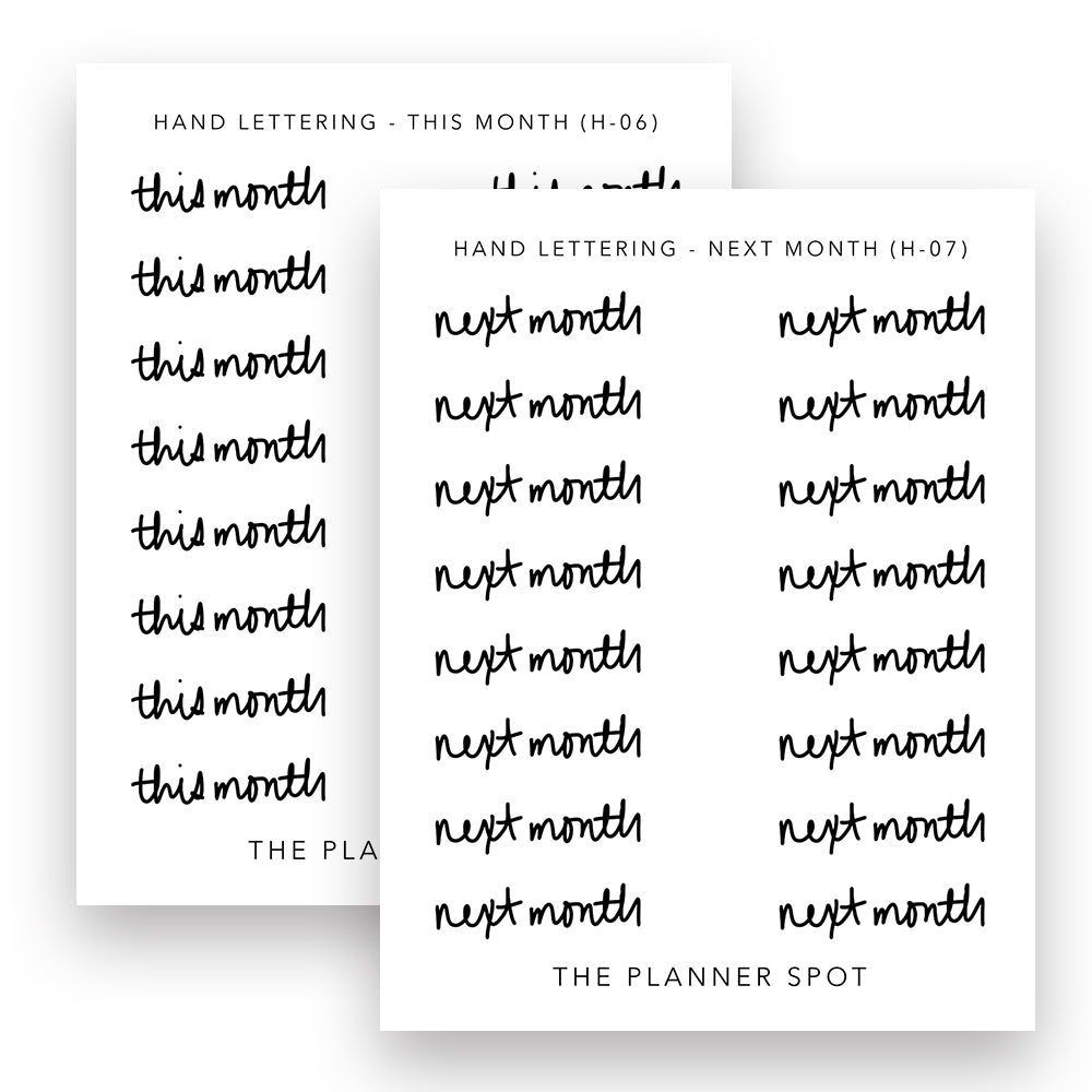 Hand Lettering Stickers - Headers – the planner spot