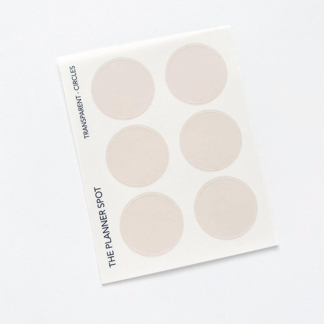 Transparent Planner Stickers - Circles