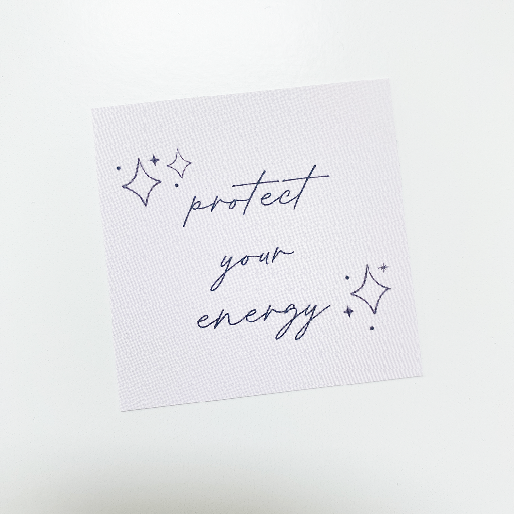 Planner Card - Protect Your Energy