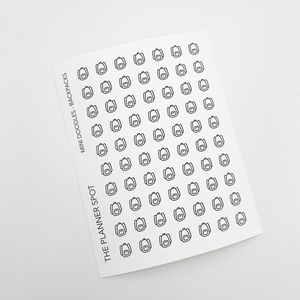 Doodle Planner Stickers - Backpacks