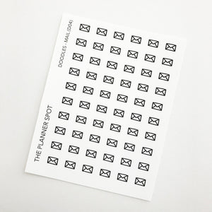 Doodle Planner Stickers - Mail