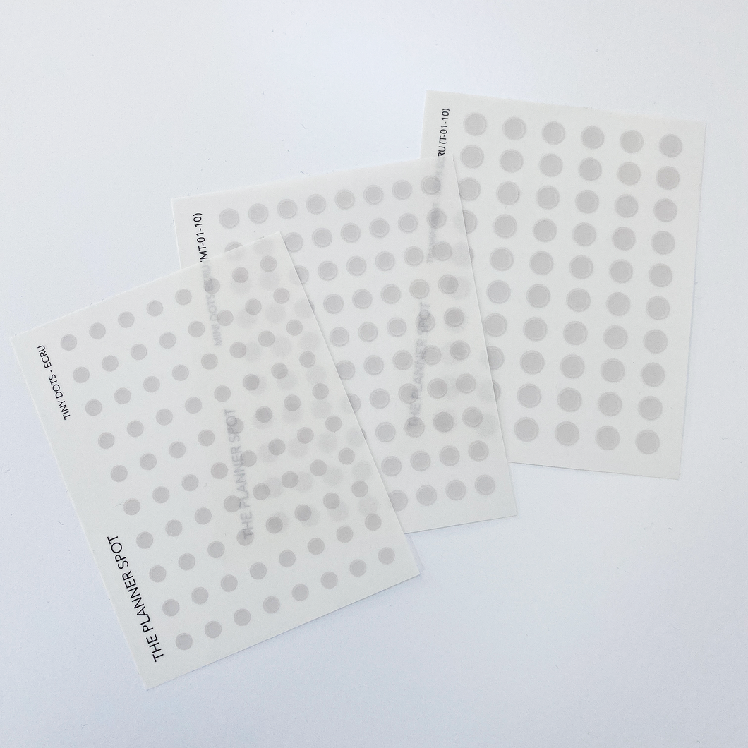 Transparent Planner Stickers - Dots
