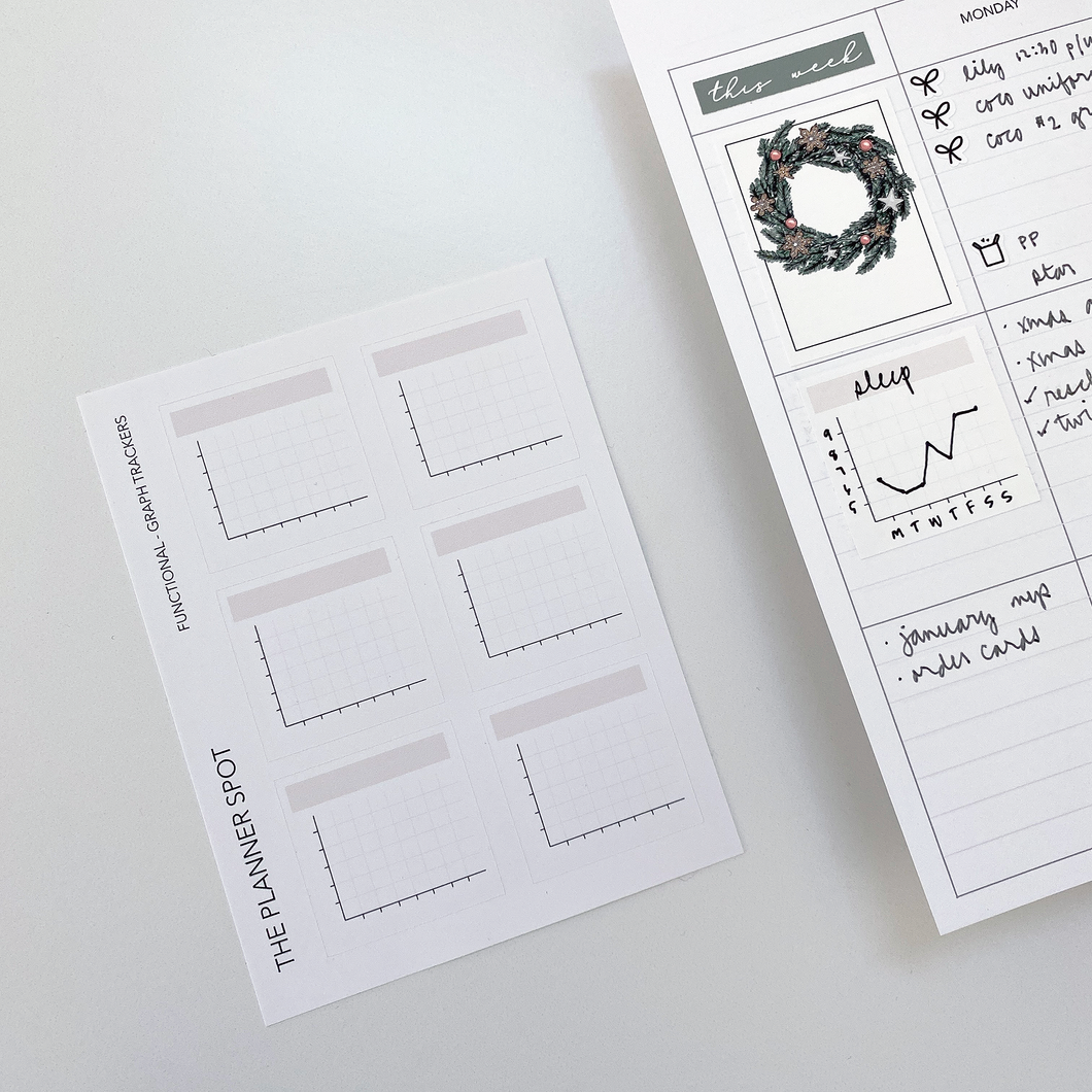Functional Planner Stickers - Graph Trackers
