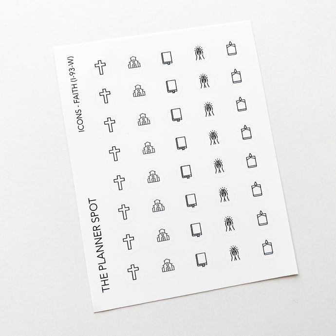 Icon Planner Stickers - Faith