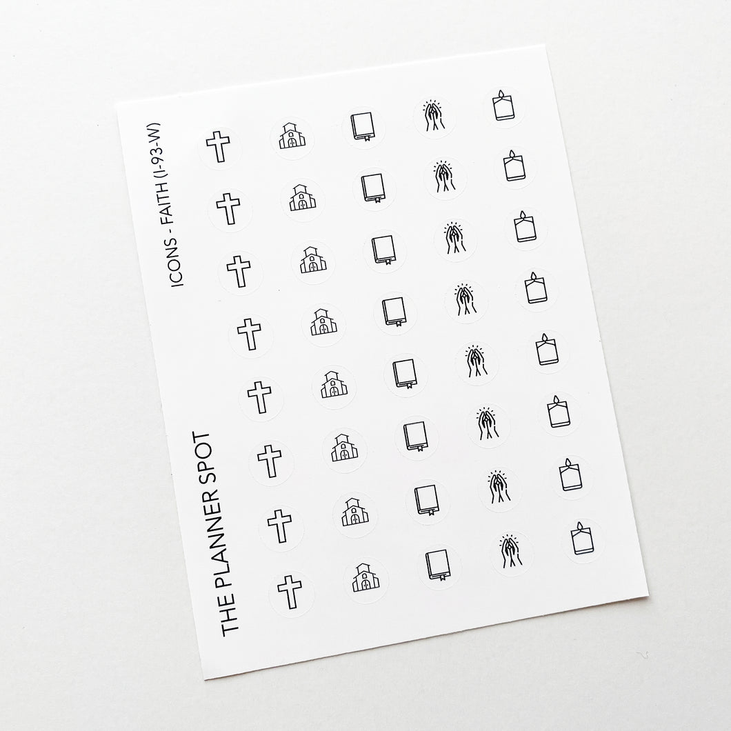 Icon Planner Stickers - Faith