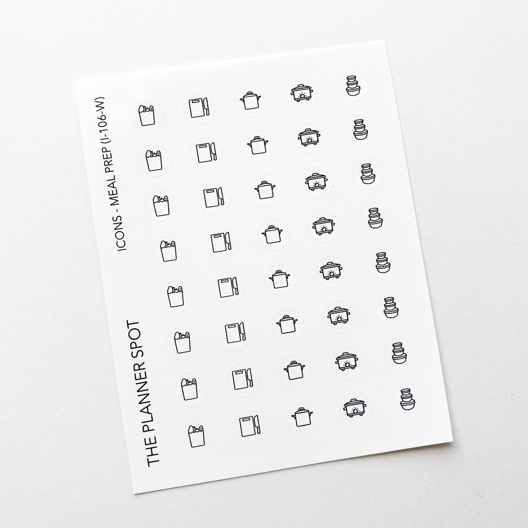 Icon Planner Stickers - Meal Prep