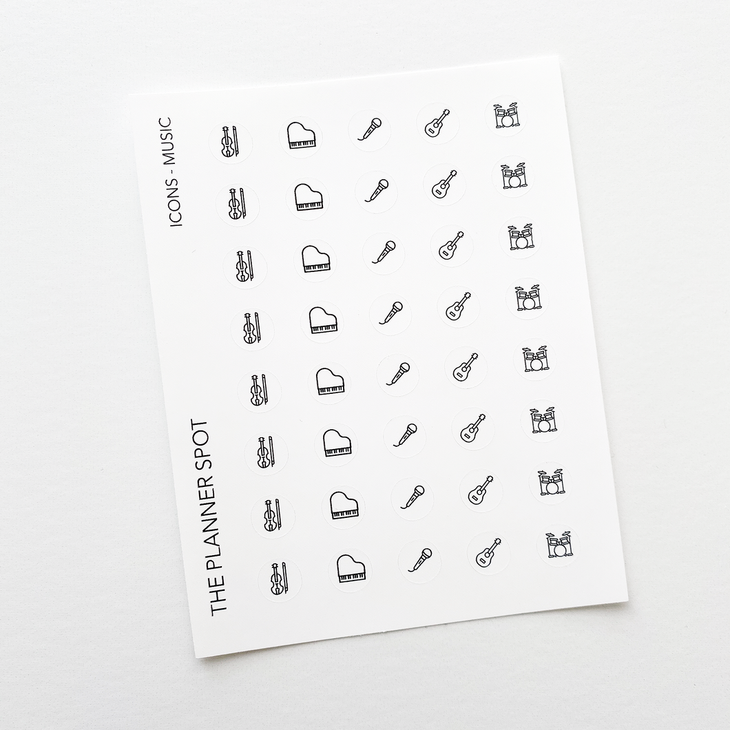 Icon Planner Stickers - Music