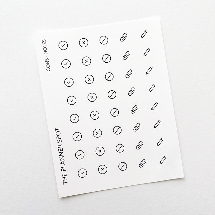 Icon Planner Stickers - Notes