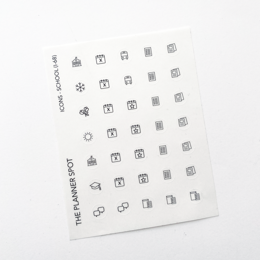 Icon Planner Stickers - School