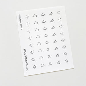 Icon Planner Stickers - Weather