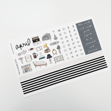 Load image into Gallery viewer, Planner Sticker Kit - April &quot;Chic Chateau&quot;