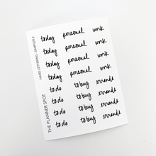 Load image into Gallery viewer, Hand Lettering Planner Stickers - Headers