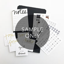 Load image into Gallery viewer, Monthly Subscription - MINI STICKER KIT + STATIONERY COMBO